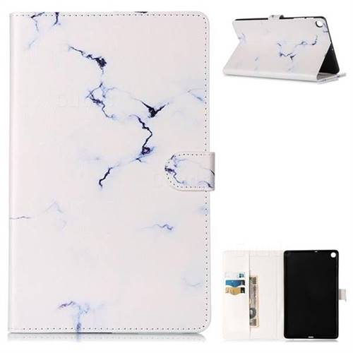 Soft White Marble Folio Flip Stand PU Leather Wallet Case for Samsung Galaxy Tab A 10.1 (2019) T510 T515