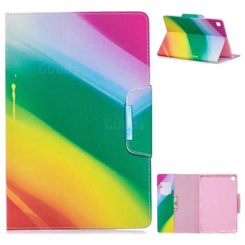 Rainbow Folio Flip Stand Leather Wallet Case for Samsung Galaxy Tab A 10.1 (2019) T510 T515