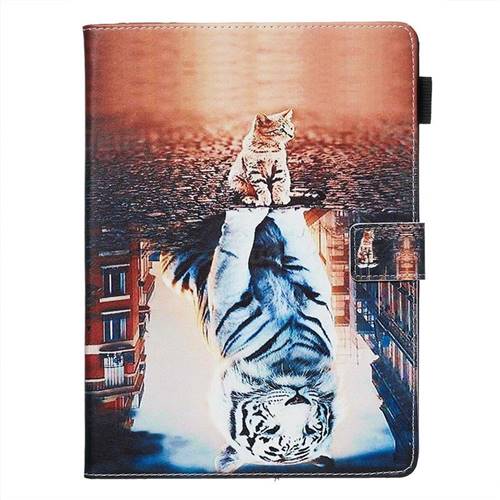 2019 /T510/T515,Colorful Painting Pattern Leather Wallet Stand Cover,Slim Flip Card Holder Magnetic Closure Protective Cover,Cat Sun Jorisa Case Compatible with Samsung Galaxy Tab A 10.1 