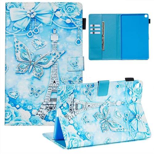 Tower Butterfly Matte Leather Wallet Tablet Case for Samsung Galaxy Tab A 10.1 (2019) T510 T515