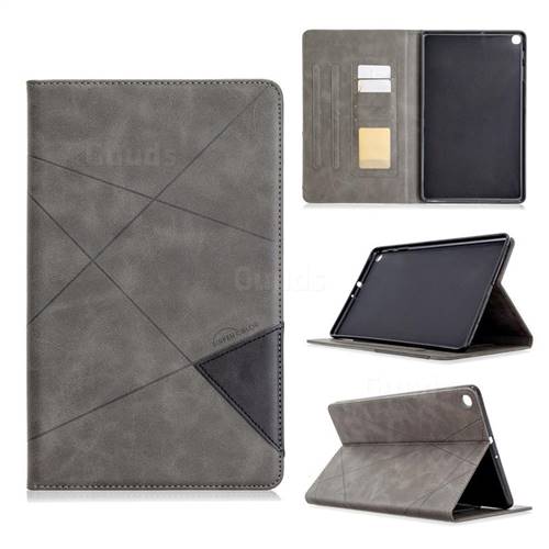 Binfen Color Prismatic Slim Magnetic Sucking Stitching Wallet Flip Cover for Samsung Galaxy Tab A 10.1 (2019) T510 T515 - Gray