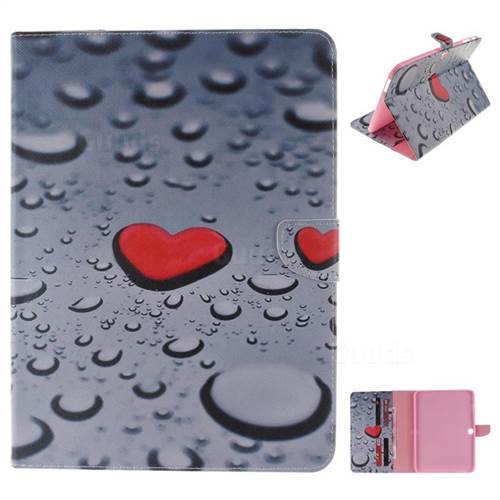 Heart Raindrop Painting Tablet Leather Wallet Flip Cover for Samsung Galaxy Tab 4 10.1 T530 T531 T533 T535