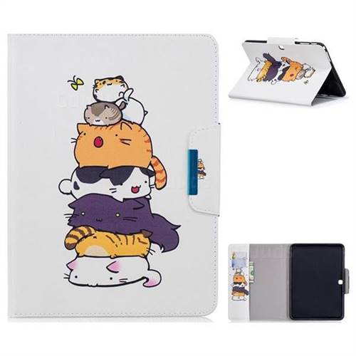 Casing kittens Folio Flip Stand Leather Wallet Case for Samsung Galaxy Tab 4 10.1 T530 T531 T533 T535