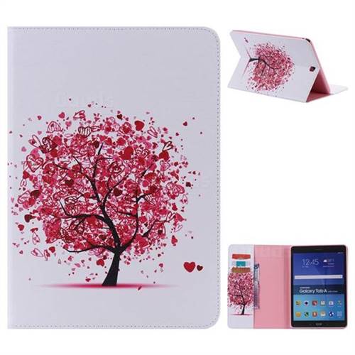 Colored Tree Folio Flip Stand Leather Wallet Case for Samsung Galaxy Tab A 9.7 T550 T555