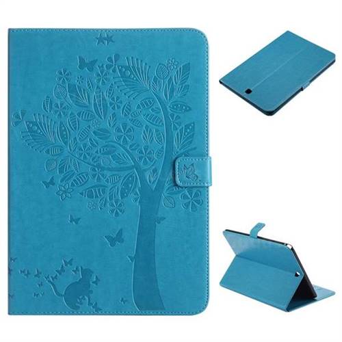 Embossing Butterfly Tree Leather Flip Cover for Samsung Galaxy Tab A 9.7 T550 T555 - Blue