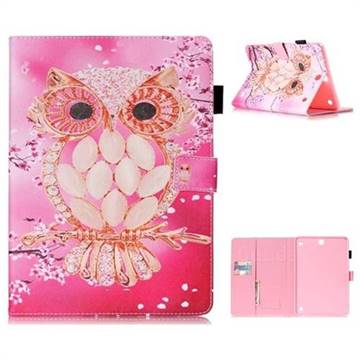 Petal Owl Folio Stand Leather Wallet Case for Samsung Galaxy Tab A 9.7 T550 T555