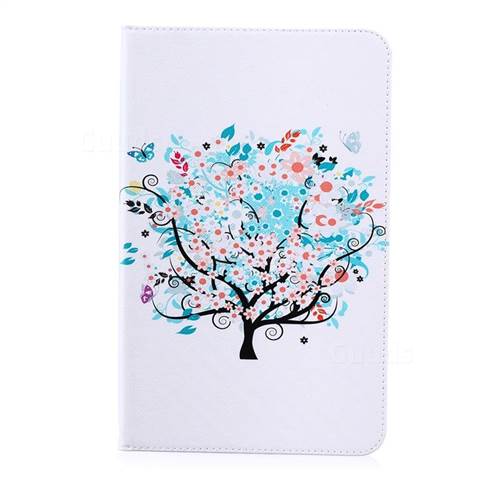 Colorful Tree Folio Stand Leather Wallet Case for Samsung Galaxy Tab E 9.6 T560 T561