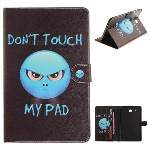Not Touch My Phone Painting Tablet Leather Wallet Flip Cover for Samsung Galaxy Tab E 9.6 T560 T561