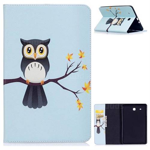 Owl on Tree Folio Stand Leather Wallet Case for Samsung Galaxy Tab E 9.6 T560 T561