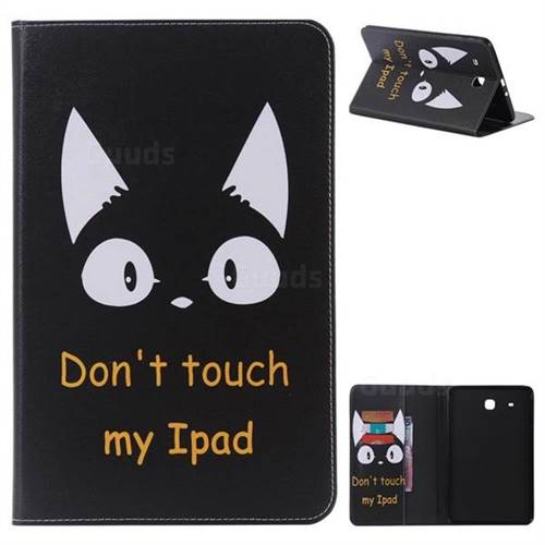 Cat Ears Folio Flip Stand Leather Wallet Case for Samsung Galaxy Tab E 9.6 T560 T561