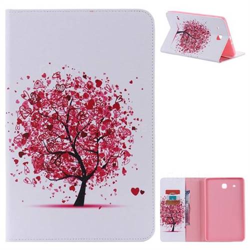 Colored Tree Folio Flip Stand Leather Wallet Case for Samsung Galaxy Tab E 9.6 T560 T561