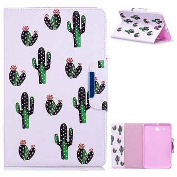 Cactus Folio Flip Stand Leather Wallet Case for Samsung Galaxy Tab E 9.6 T560 T561