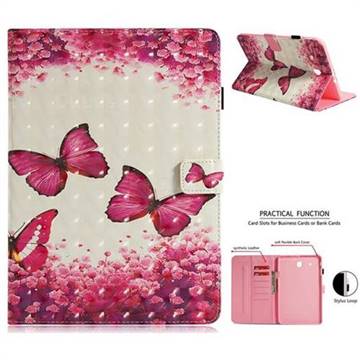 Rose Butterfly 3D Painted Leather Wallet Tablet Case for Samsung Galaxy Tab E 9.6 T560 T561