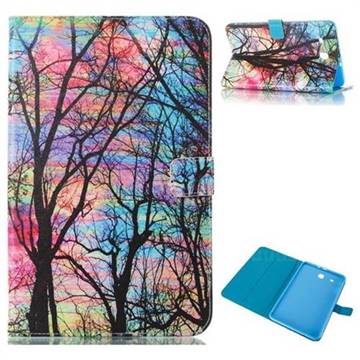 Color Tree Folio Stand Leather Wallet Case for Samsung Galaxy Tab E 9.6 T560 T561