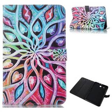 Spreading Flowers Folio Stand Leather Wallet Case for Samsung Galaxy Tab E 9.6 T560 T561