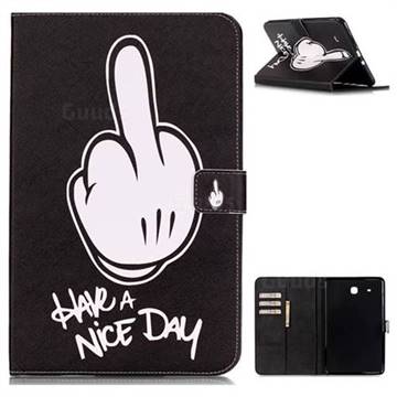 Have a Nice Day Folio Stand Leather Wallet Case for Samsung Galaxy Tab E 9.6 T560 T561