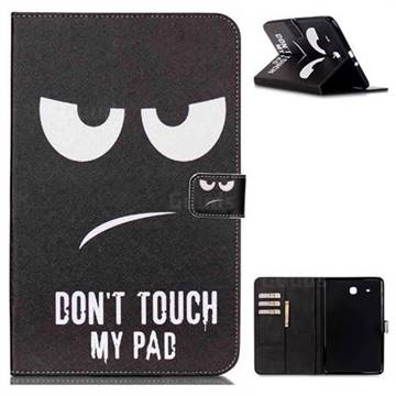 Do Not Touch My Phone Folio Stand Leather Wallet Case for Samsung Galaxy Tab E 9.6 T560 T561