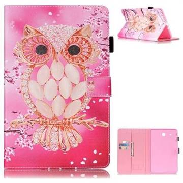 Petal Owl Folio Stand Leather Wallet Case for Samsung Galaxy Tab E 9.6 T560 T561