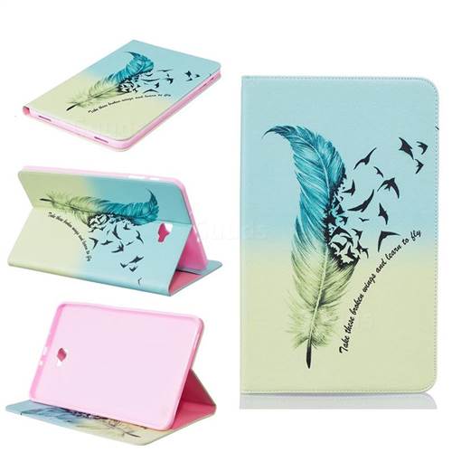 Feather Bird Folio Stand Leather Wallet Case for Samsung Galaxy Tab A 10.1 T580 T585