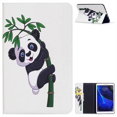 Bamboo Panda Folio Stand Leather Wallet Case for Samsung Galaxy Tab A 10.1 T580 T585