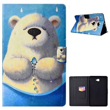 Polar Bear Stand Painted Tablet Leather Case for Samsung Galaxy Tab A 10.1 T580 T585