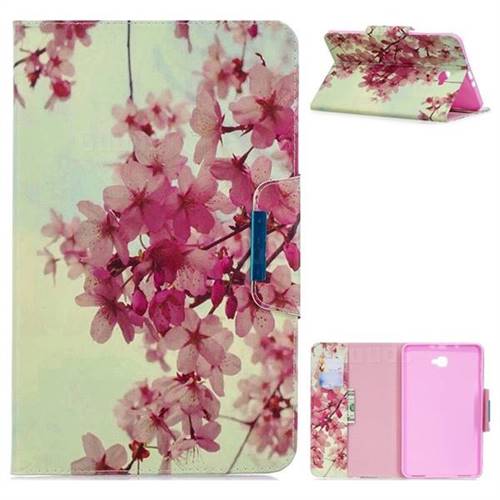 Cherry Blossoms Folio Flip Stand Leather Wallet Case for Samsung Galaxy Tab A 10.1 T580 T585