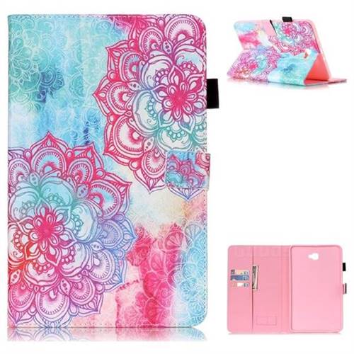 Fire Red Flower Folio Stand Leather Wallet Case for Samsung Galaxy Tab A 10.1 T580 T585