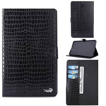 Retro Crocodile Tablet Leather Wallet Flip Cover for Samsung Galaxy Tab A 10.1 T580 T585 - Black