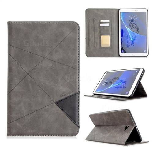 Binfen Color Prismatic Slim Magnetic Sucking Stitching Wallet Flip Cover for Samsung Galaxy Tab A 10.1 T580 T585 - Gray