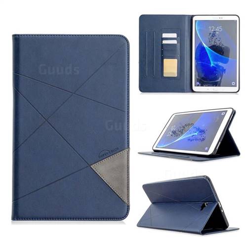 Binfen Color Prismatic Slim Magnetic Sucking Stitching Wallet Flip Cover for Samsung Galaxy Tab A 10.1 T580 T585 - Blue