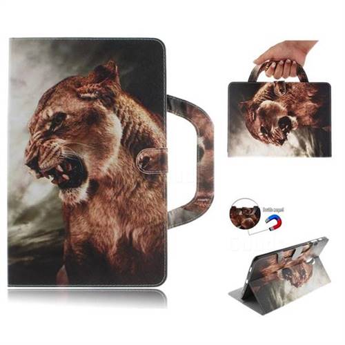 Majestic Lion Handbag Tablet Leather Wallet Flip Cover for Samsung Galaxy Tab A 10.5 T590 T595