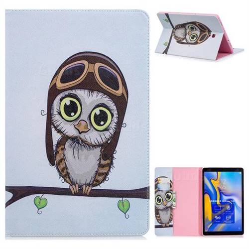 Owl Pilots Folio Stand Leather Wallet Case for Samsung Galaxy Tab A 10.5 T590 T595