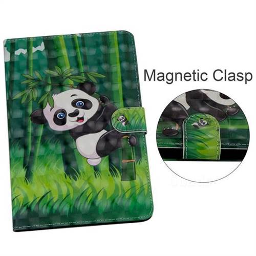 Climbing Bamboo Panda 3D Painted Leather Tablet Wallet Case for Samsung Galaxy Tab A 10.5 T590 T595