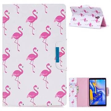 Red Flamingo Folio Flip Stand Leather Wallet Case for Samsung Galaxy Tab A 10.5 T590 T595