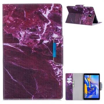 Red Marble Folio Flip Stand Leather Wallet Case for Samsung Galaxy Tab A 10.5 T590 T595