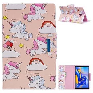 Cloud Unicorn Folio Flip Stand Leather Wallet Case for Samsung Galaxy Tab A 10.5 T590 T595