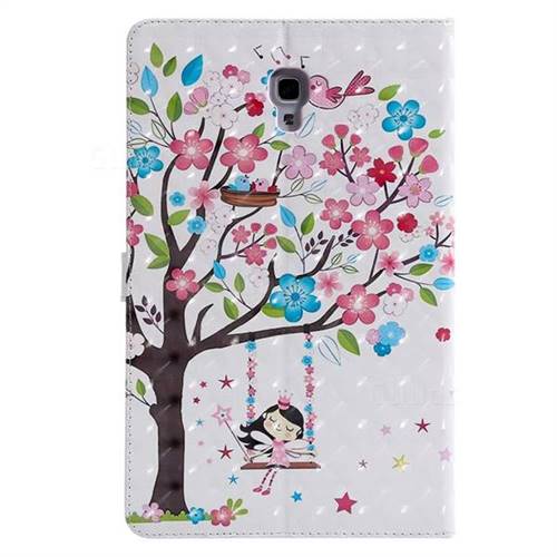 Flower Tree Swing Girl 3d Painted Tablet Leather Wallet Case For