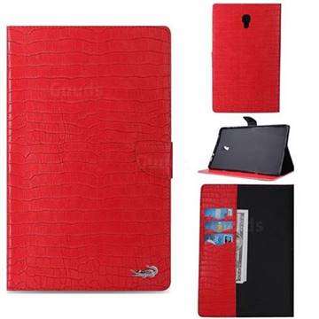 Retro Crocodile Tablet Leather Wallet Flip Cover for Samsung Galaxy Tab A 10.5 T590 T595 - Red