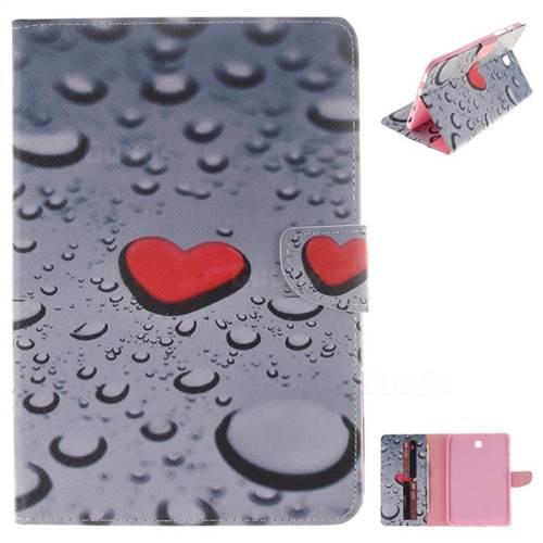 Heart Raindrop Painting Tablet Leather Wallet Flip Cover for Samsung Galaxy Tab S2 8.0 T710 T715 T719