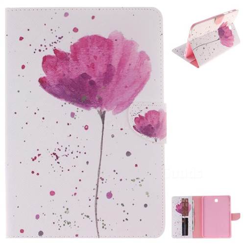 Purple Orchid Painting Tablet Leather Wallet Flip Cover for Samsung Galaxy Tab S2 8.0 T710 T715 T719