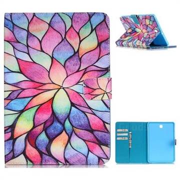 Colorful Lotus Folio Stand Leather Wallet Case for Samsung Galaxy Tab S2 8.0 T710 T715 T719
