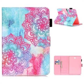 Fire Red Flower Folio Stand Leather Wallet Case for Samsung Galaxy Tab S2 8.0 T710 T715 T719