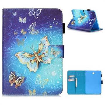 Gold Butterfly Folio Stand Leather Wallet Case for Samsung Galaxy Tab S2 8.0 T710 T715 T719