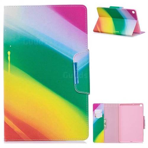 Rainbow Folio Flip Stand Leather Wallet Case for Samsung Galaxy Tab S5e 10.5 T720 T725