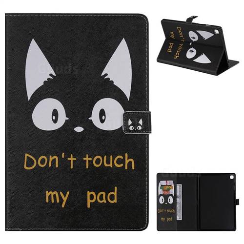 Cat Ears Folio Flip Stand Leather Wallet Case for Samsung Galaxy Tab S5e 10.5 T720 T725