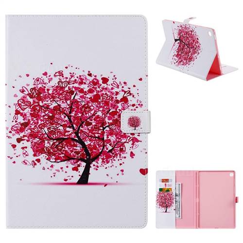 Colored Tree Folio Flip Stand Leather Wallet Case for Samsung Galaxy Tab S5e 10.5 T720 T725