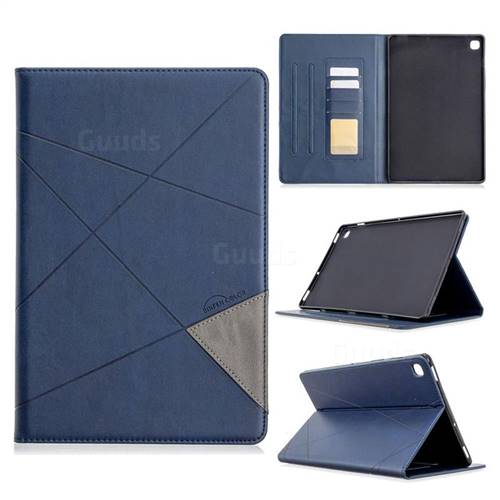Binfen Color Prismatic Slim Magnetic Sucking Stitching Wallet Flip Cover for Samsung Galaxy Tab S5e 10.5 T720 T725 - Blue