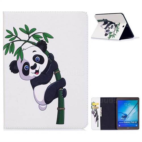 Bamboo Panda Folio Stand Leather Wallet Case for Samsung Galaxy Tab S2 9.7 T810 T815 T819