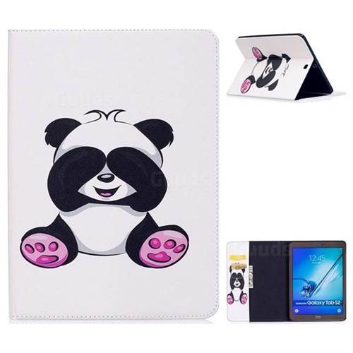 Lovely Panda Folio Stand Leather Wallet Case for Samsung Galaxy Tab S2 9.7 T810 T815 T819