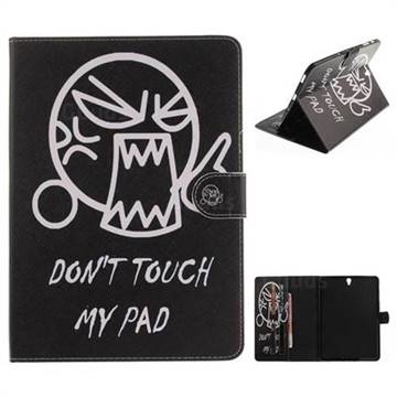 Do Not Touch Me Painting Tablet Leather Wallet Flip Cover for Samsung Galaxy Tab S3 9.7 T820 T825